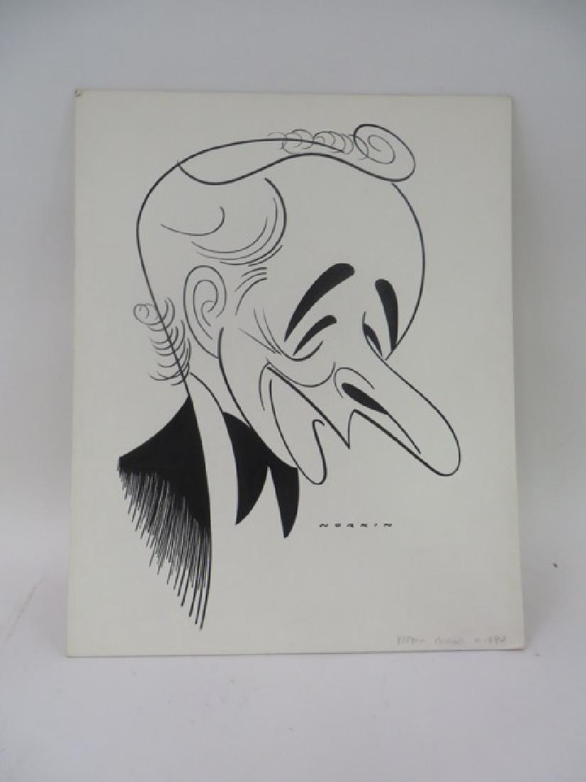 Sam Norkin Original Illustration Sgd.: Victor Borge On artist board. . Signed. C. 1982