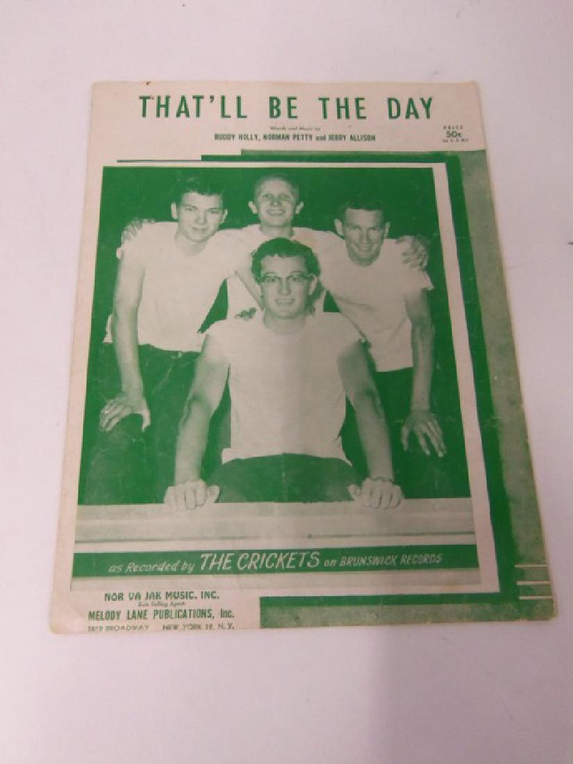 Sheet Music. That'll Be The Day: Brunswick. 1957.