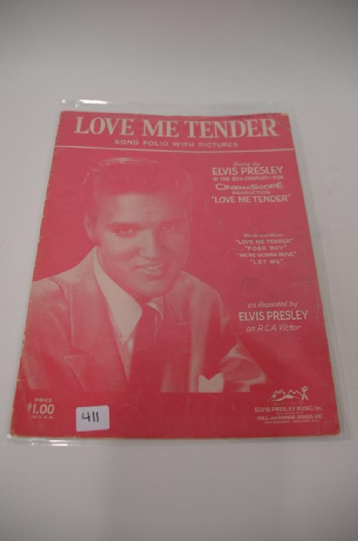 Love Me Tender Sheet Music 1956: Torn corner