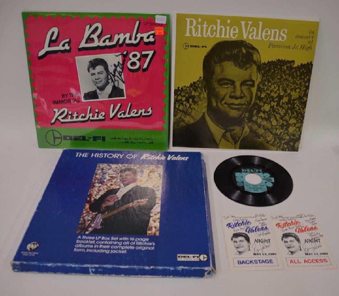 Ritchie Valens LP Box Set, Autograph, 45 Etc. (6)