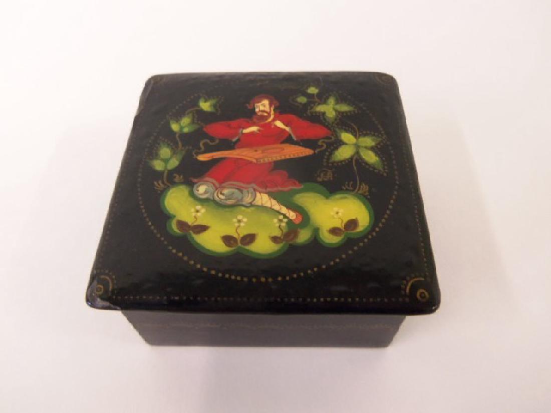 Russian Lacquered Snuff Box (1 of 3)