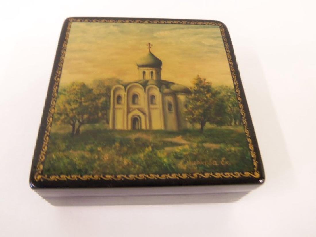 Russian Lacquered Snuff Box (1 of 3)