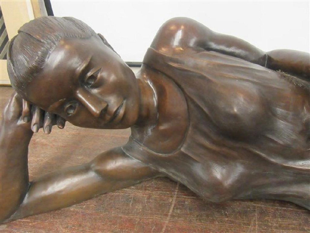 American Life Size Bronze. Young Girl. Gordon Dunn (1 of 3)