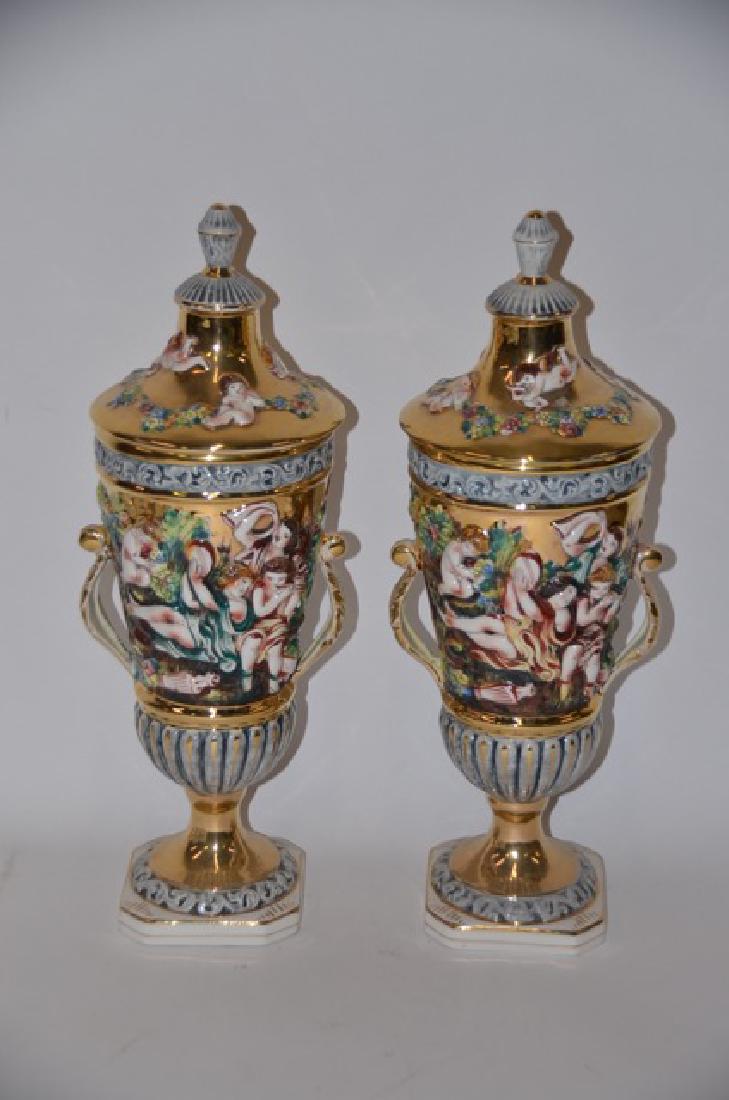 Pr. Capo Di Monte Urns  SignedÂ  (1 of 3)