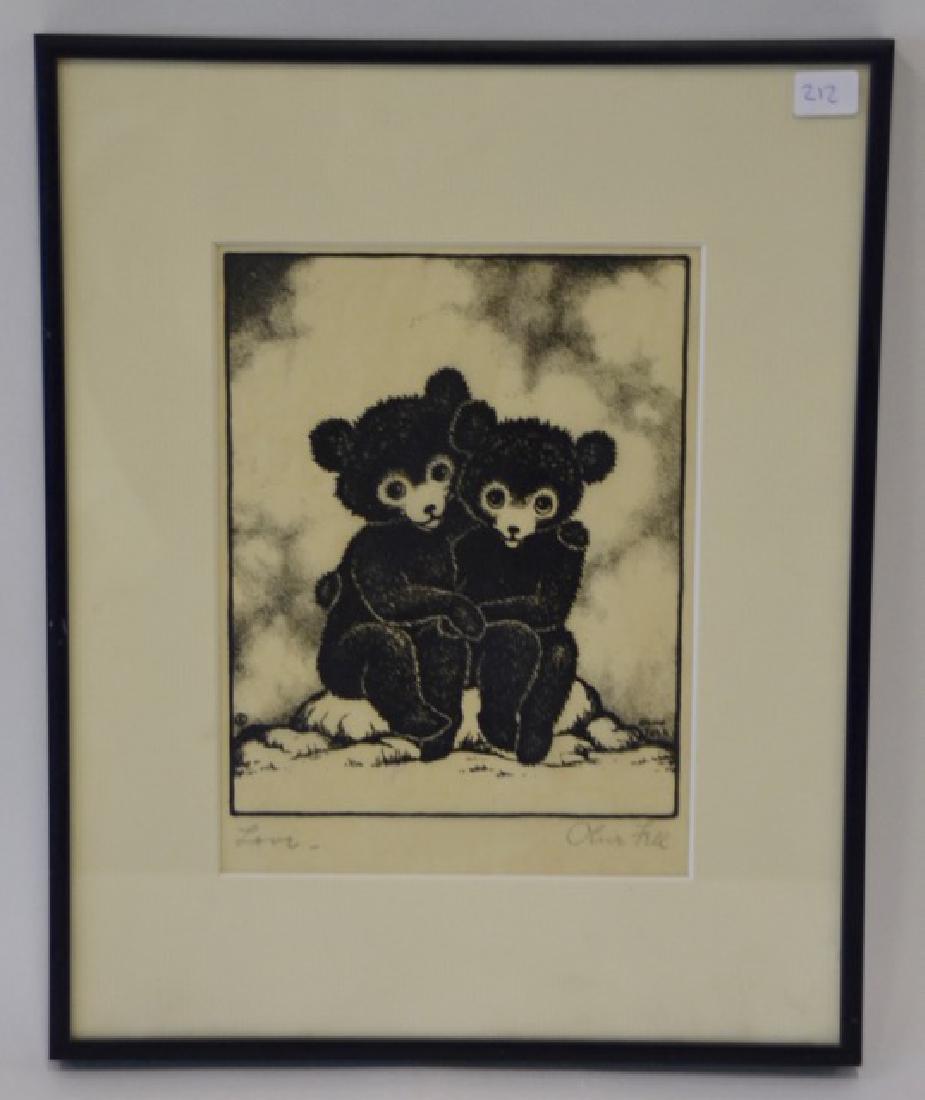 Olive Fell Print. "Love" Signed (1 of 4)