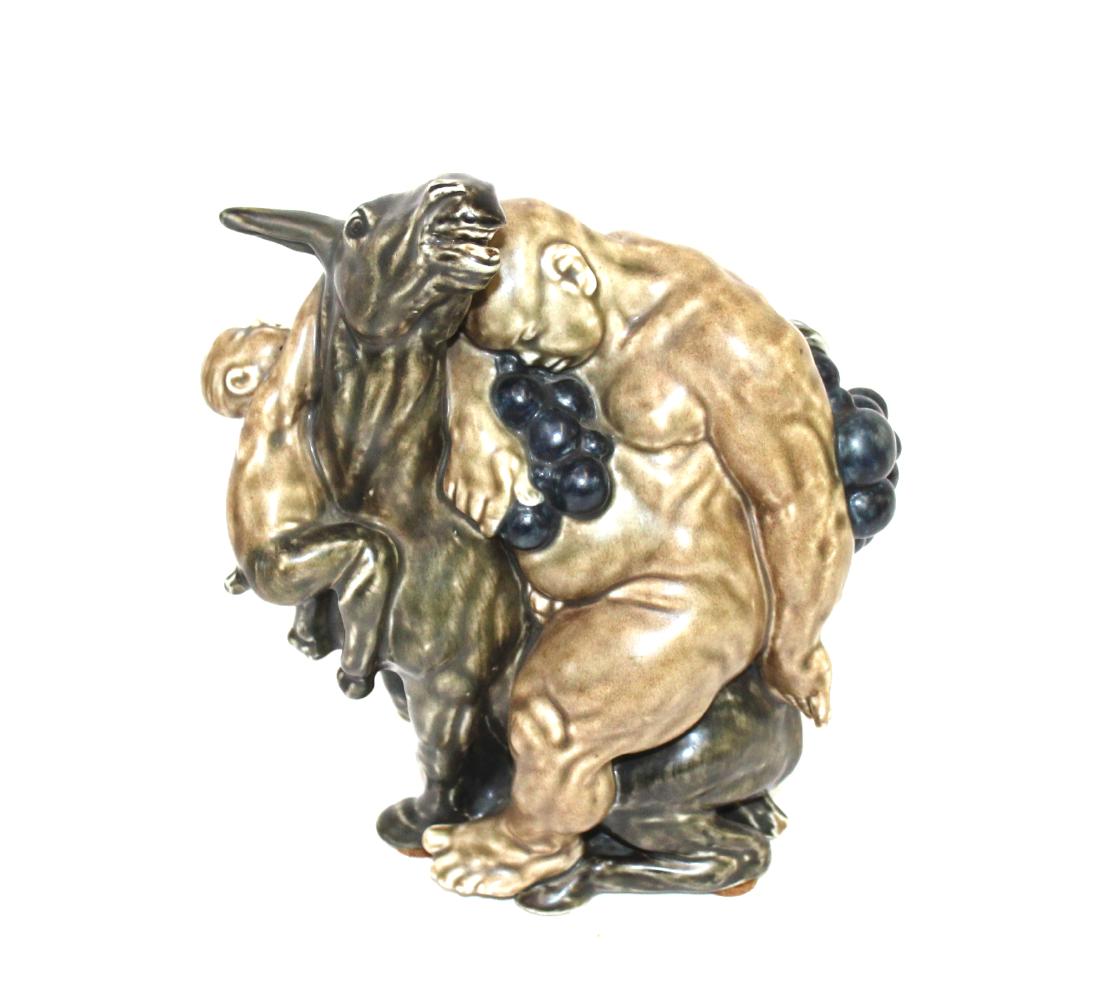 Bing & Grondahl Figure on a Donkey w/Satyr Sgd. (1 of 3)