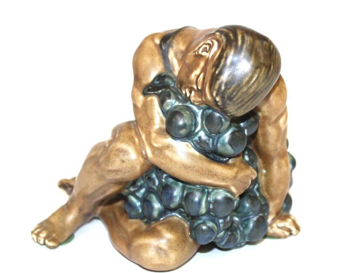 Bing & Grondahl Figure. Man on Grapes. Signed (1 of 3)
