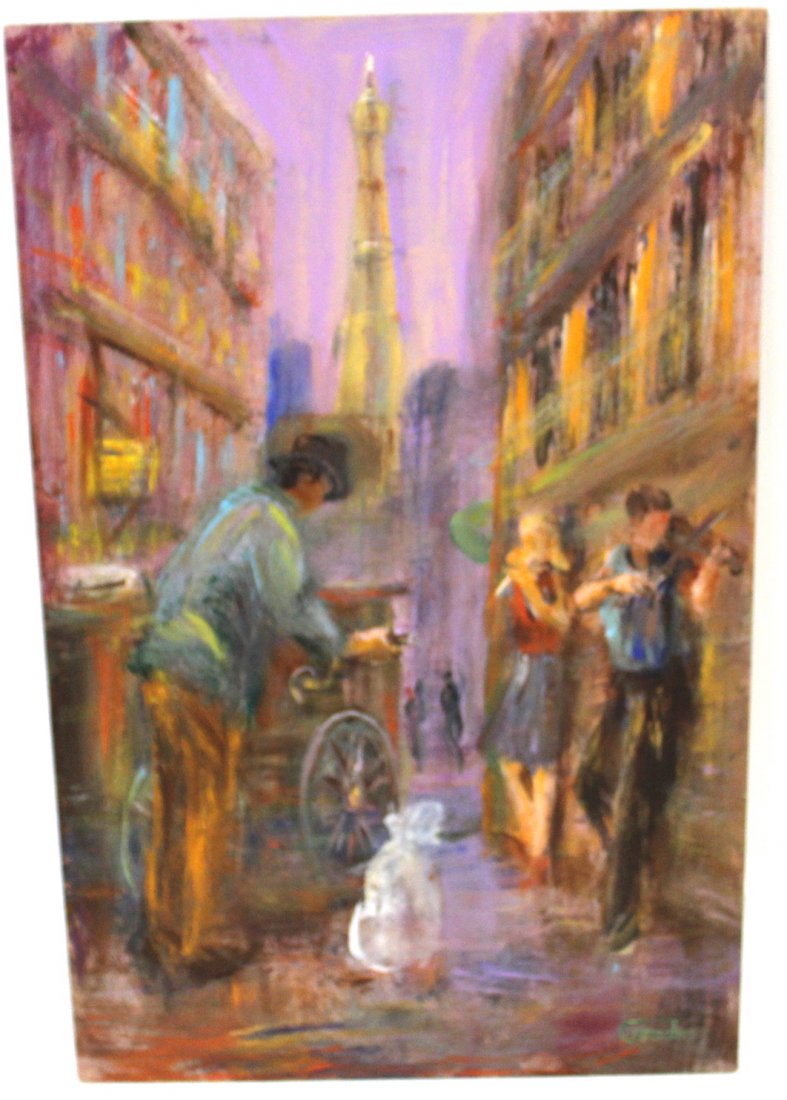 Goodman. Leon. Oil. Remouleur d'Organe. Signed (1 of 2)