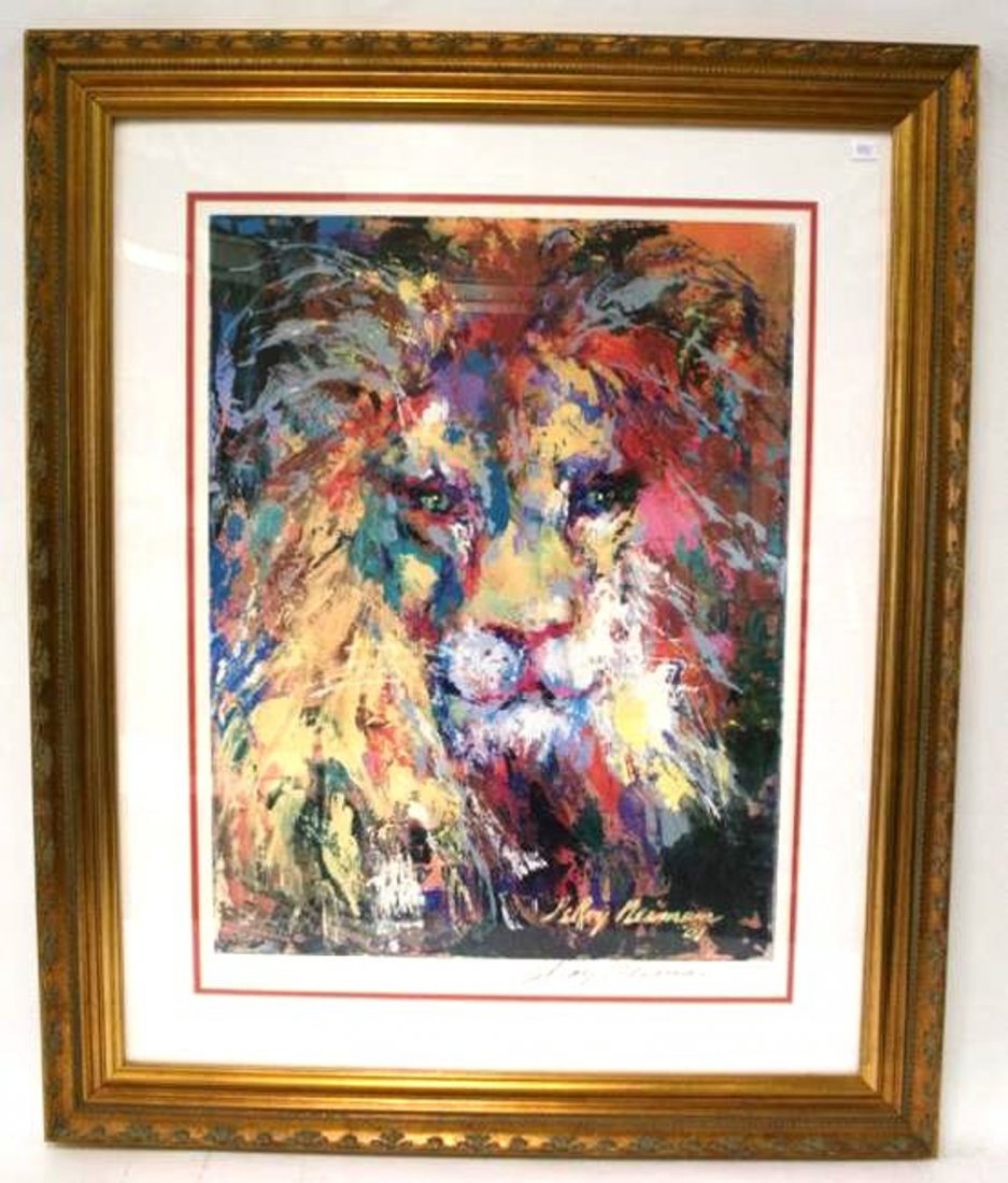 LeRoy Neiman Lithograph Lion. COA (1 of 3)