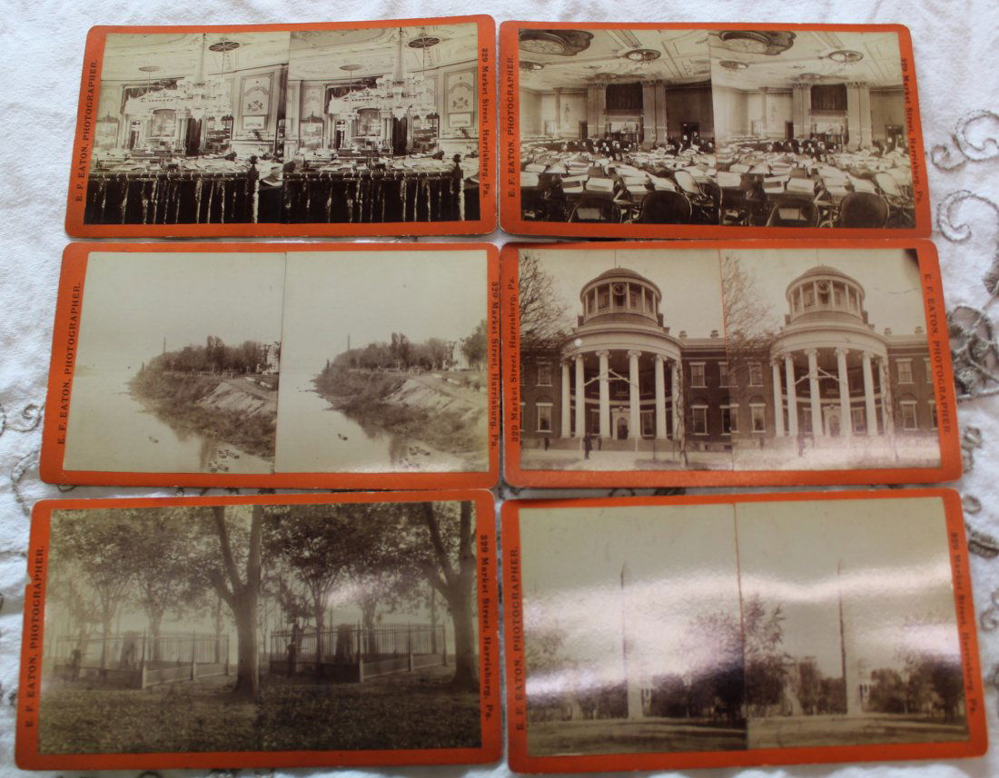 Stereoview Cards. E. F. Eaton Harrisburg, Pa. (6) (1 of 3)