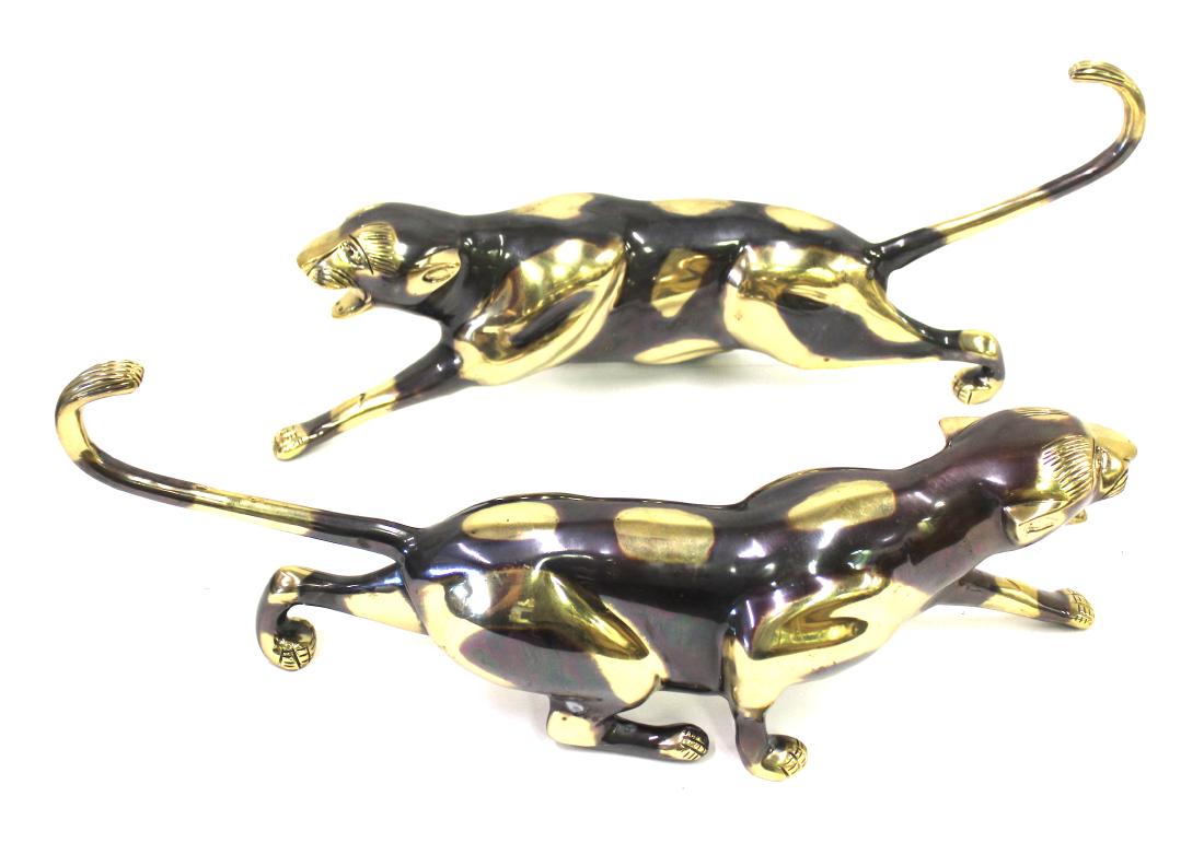 Pr. Brass Panthers: 23"L. x 10 /2"H.