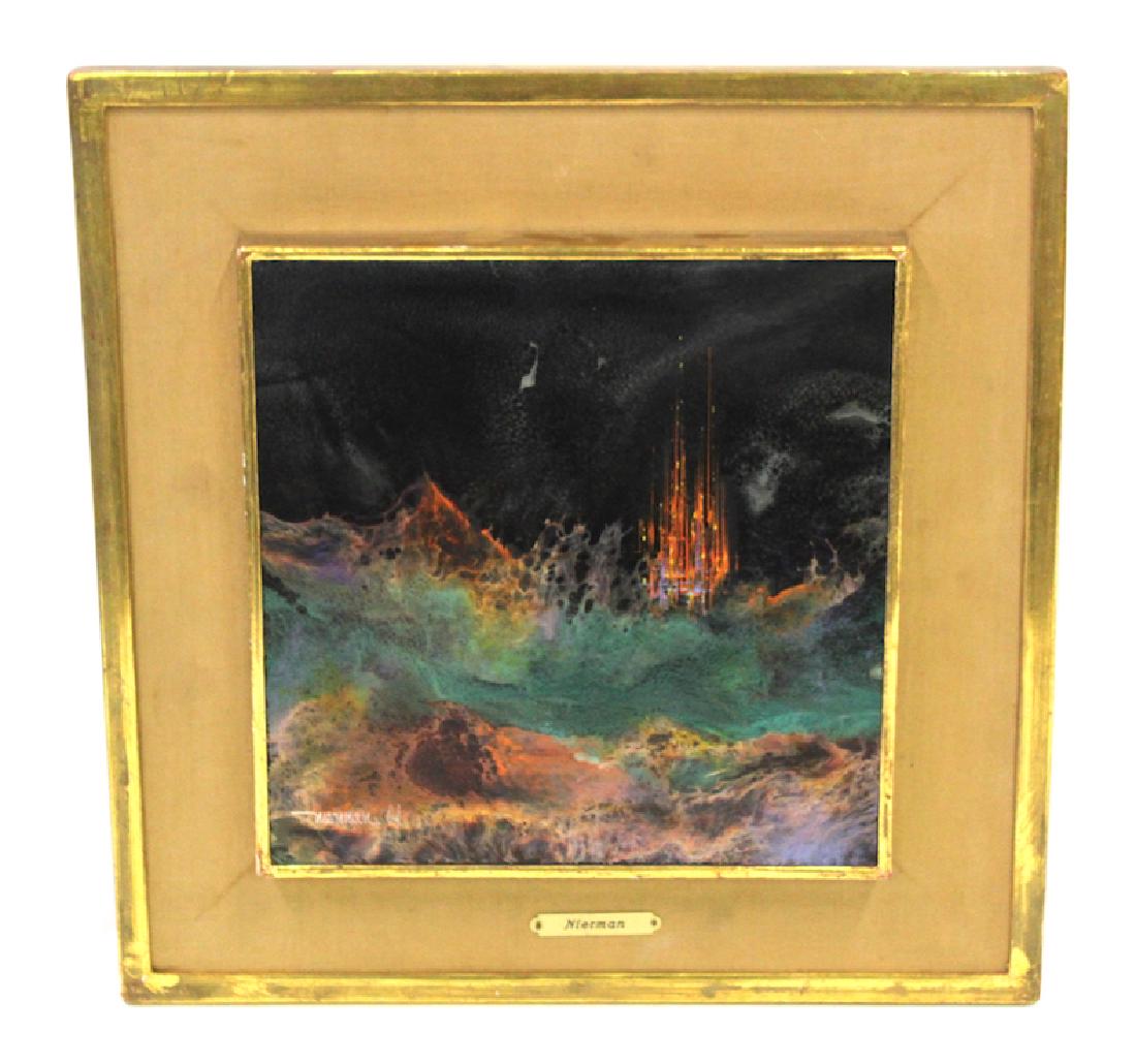 Leonardo Nierman.Oil. "Meteor Shower"Sgd. (1 of 3)
