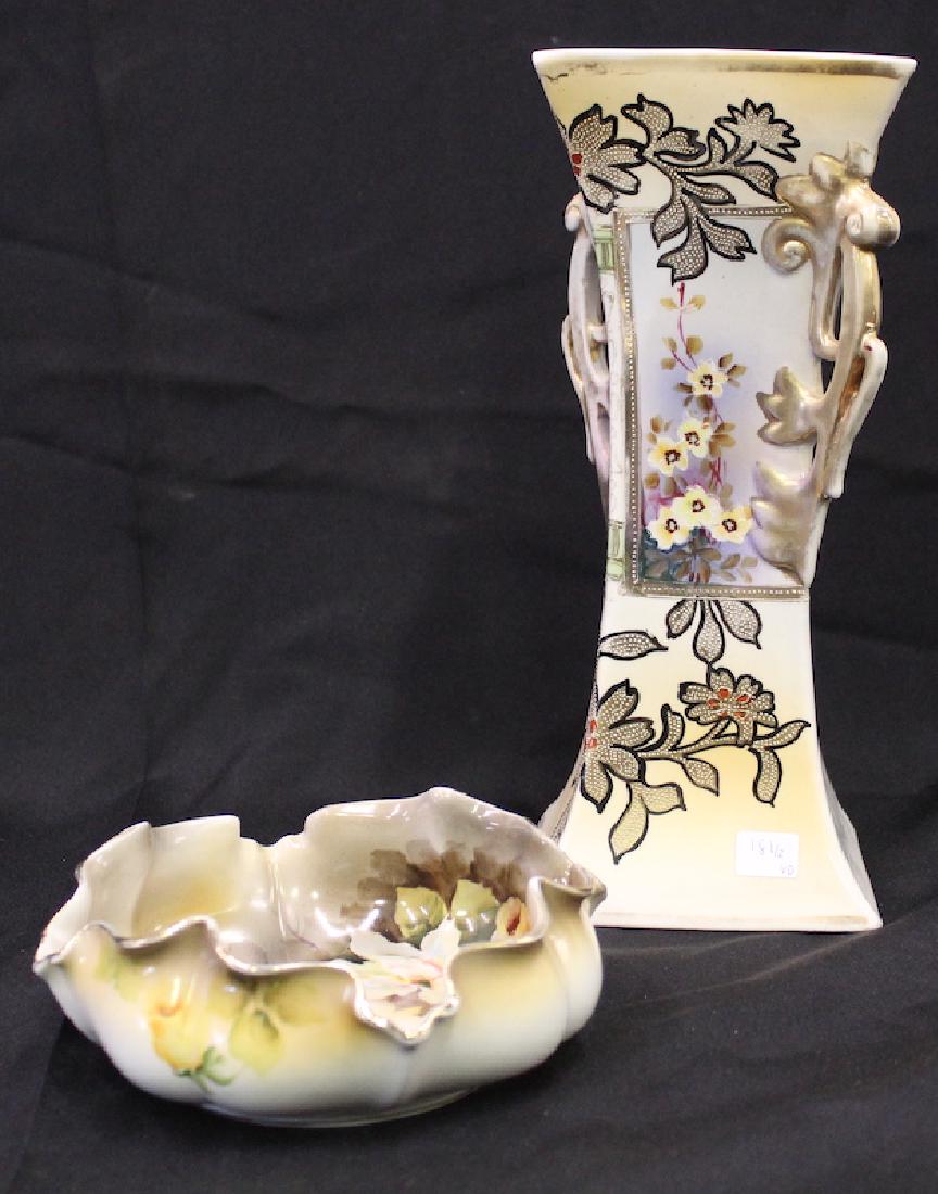 Hakada Japanese Vase. Noritake Bowl (1 of 3)