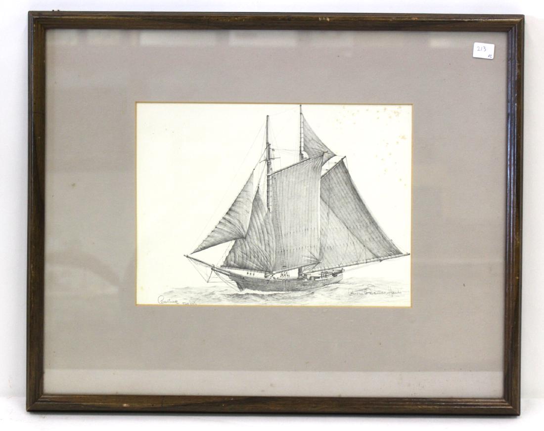 Haules. Ltd. Ed. Etching. Boat. Signed (1 of 4)