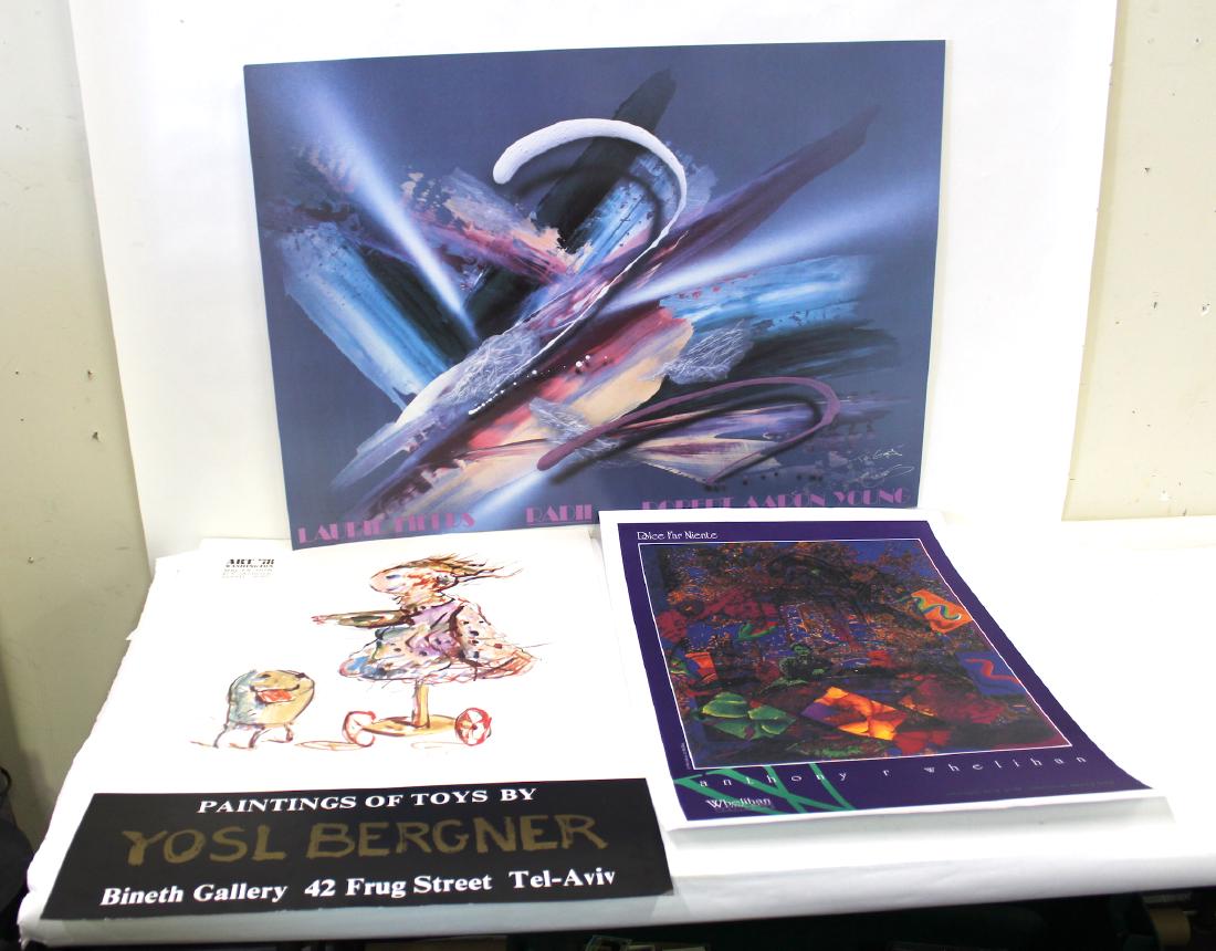 Mid-Century Modern Artworks (3): Laurie Fields Poster. Laurie Fields Radii Robert Aaron Young. Hand signed in silver marker To Gary Laurie Fields Yosi Bergner Poster for Art'78 Washington, May 3-8 1978 D.C. Armory STAND For an exhibi