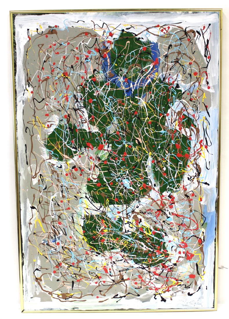 MId-Century Modern Painting After Jackson Pollack (1 of 1)