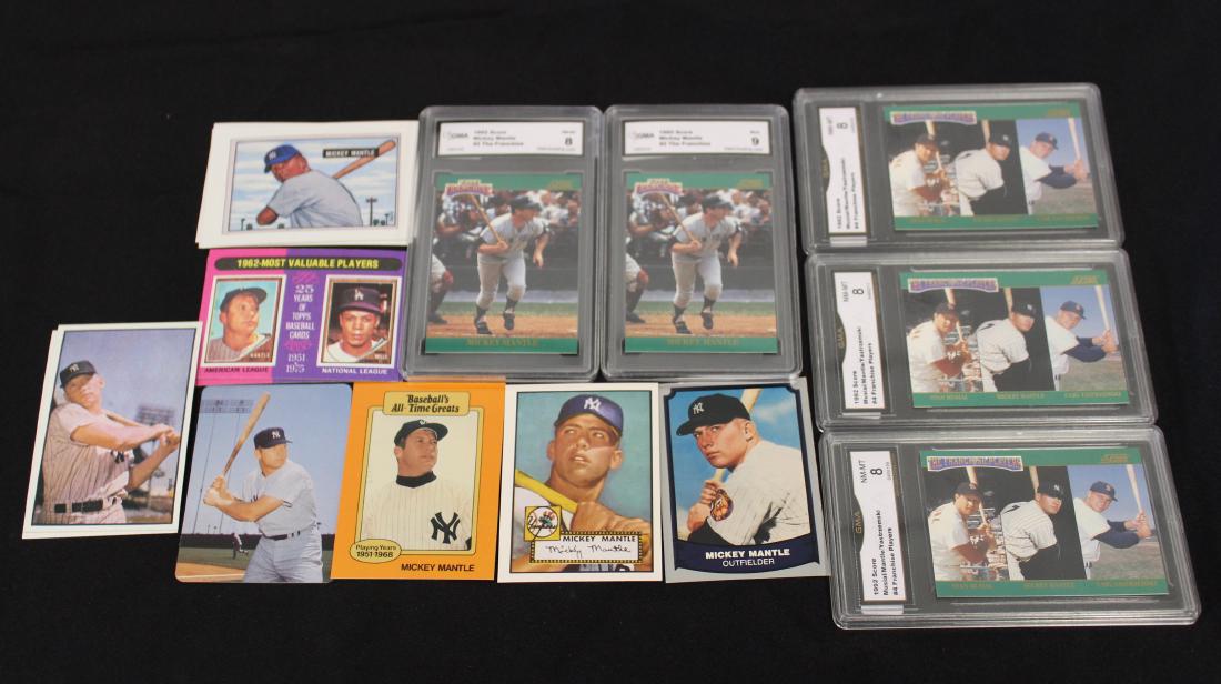 Mickey Mantle Baseball Cards inc. 5 Graded.  (21) (1 of 1)