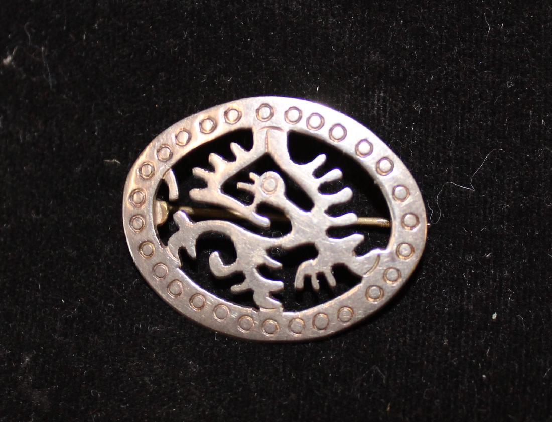 Mexcian Sterling Silver Openwork Brooch /Pendant (1 of 2)