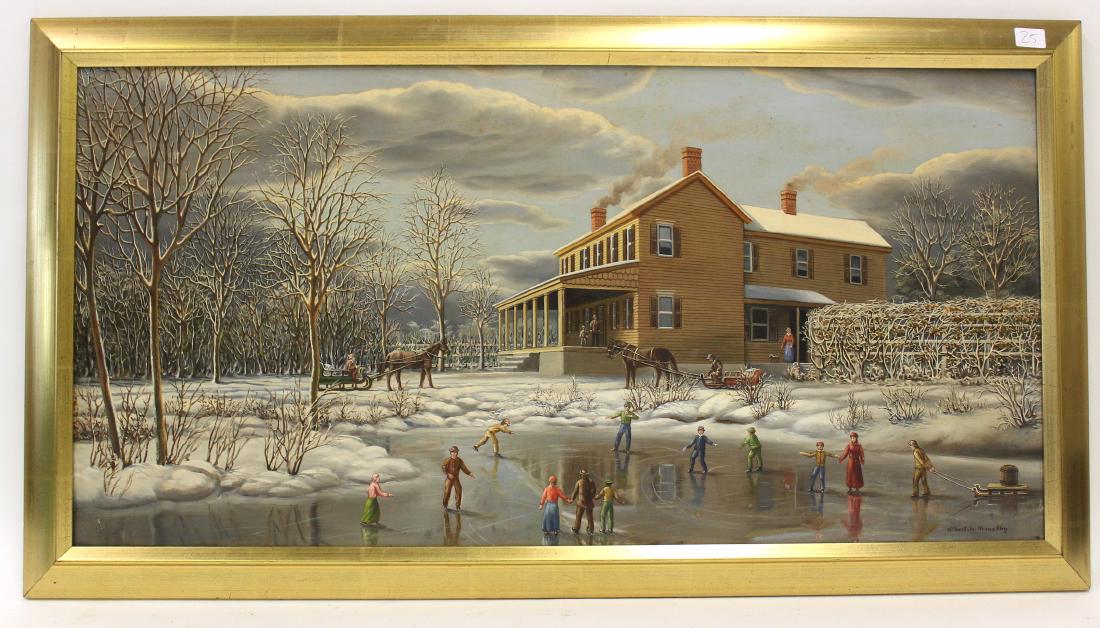 Albert Nemethy SZ Oil. Signed. (1 of 4)