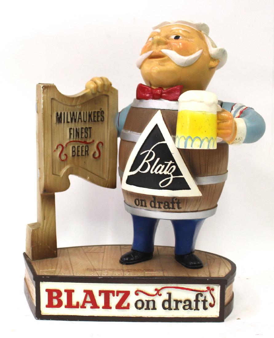 Blatz On Draft Beer Display Advertising Figure (1 of 3)