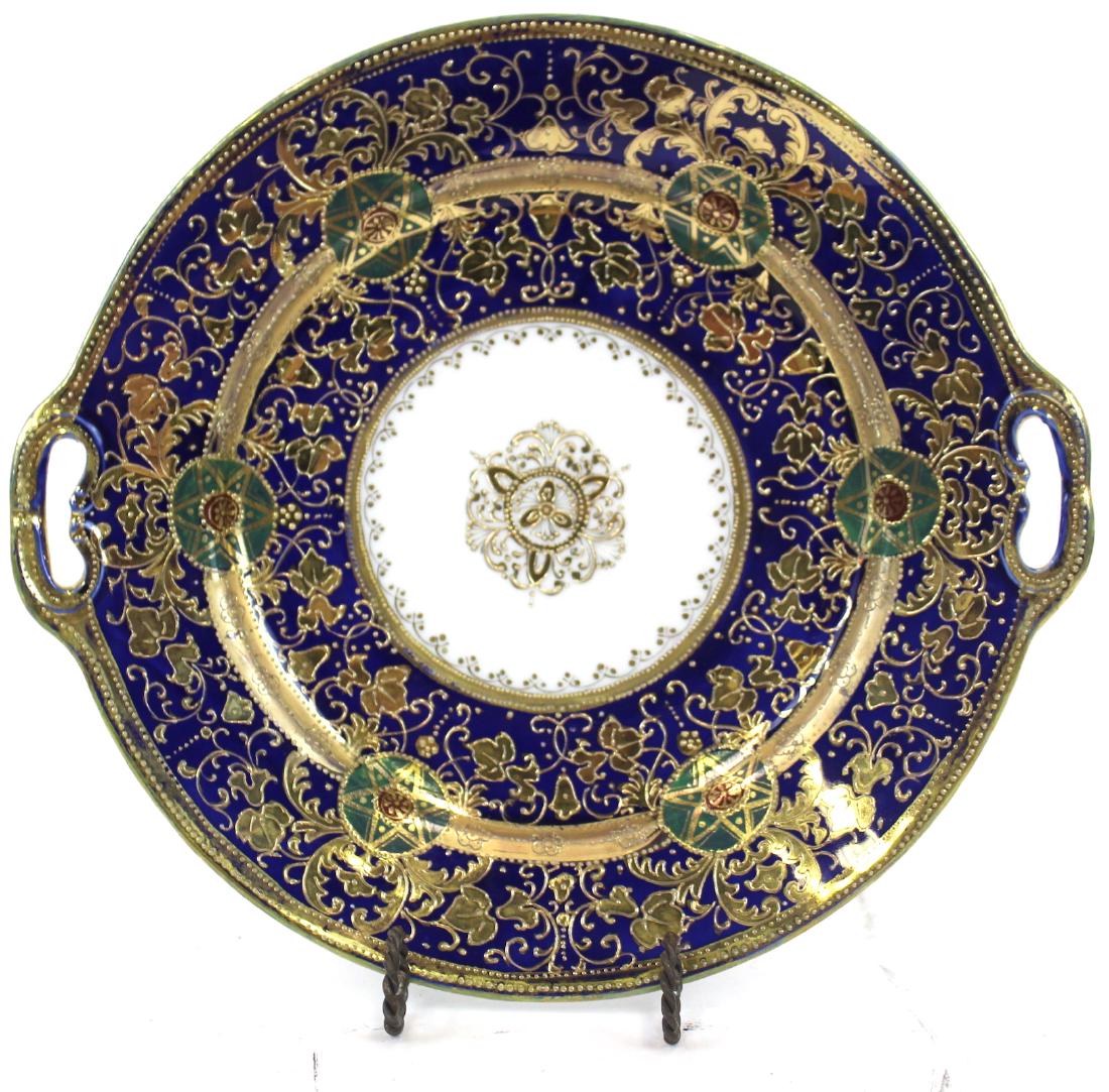 Nippon Cobalt and Gilt Decorated Platter (1 of 2)