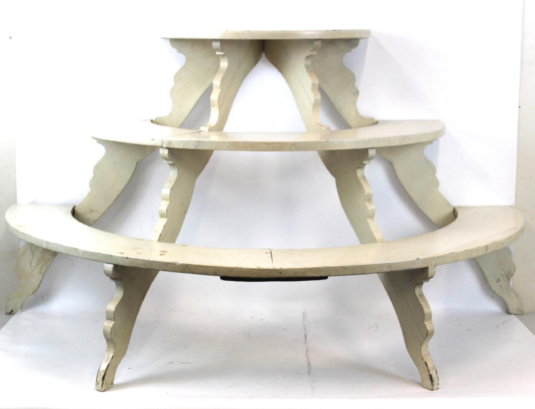 Vintage White Three Tier Plant Stand (1 of 1)