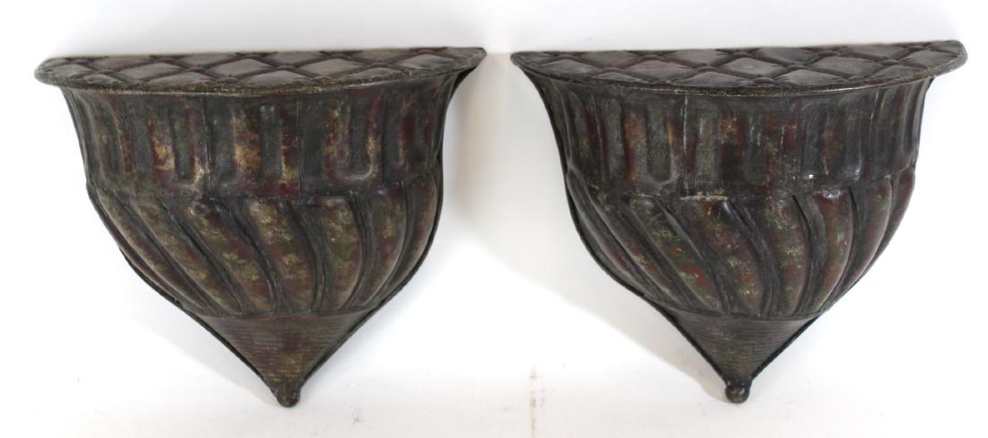 Pr. Antique Copper Wall Shelves (1 of 2)