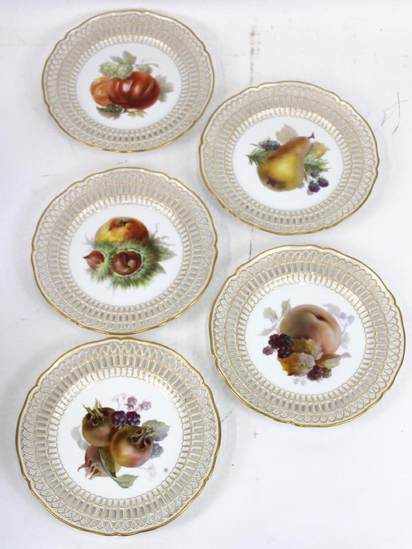KPM Reticulate Fruit Plates (5) (1 of 2)