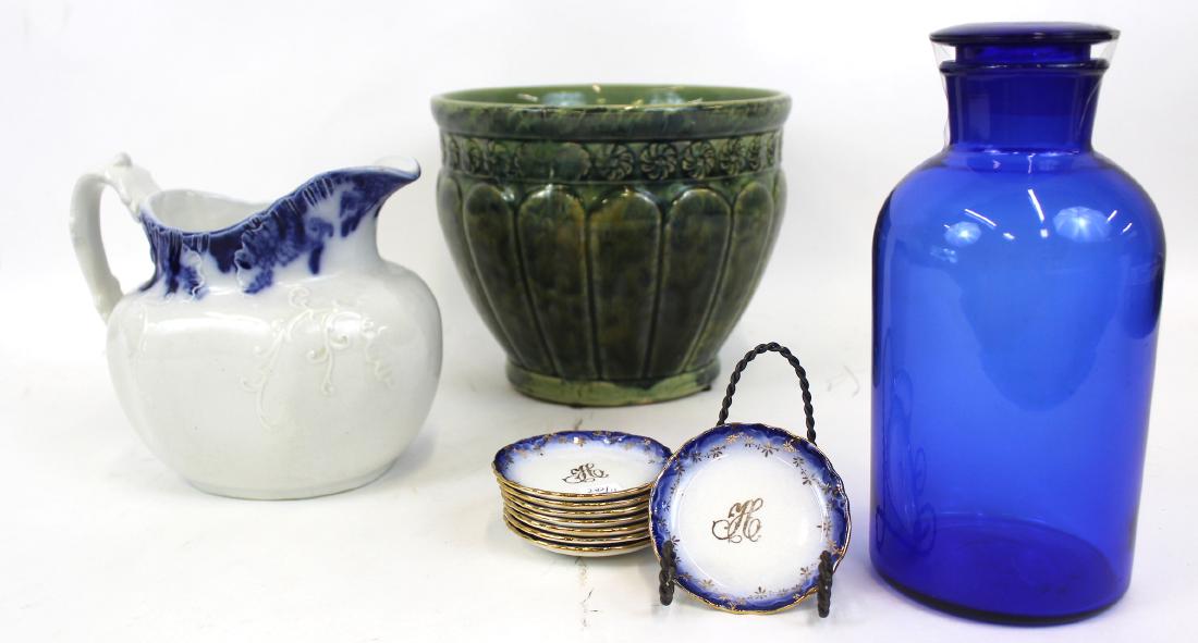 Dealer's Lot Majolica, Ironstone, Flo-Blue(11) (1 of 6)
