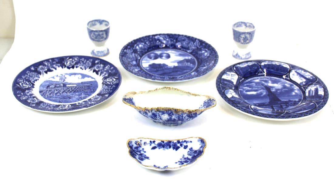 Collector's Lot of Flo-Blue & Staffordshire.(7) (1 of 11)