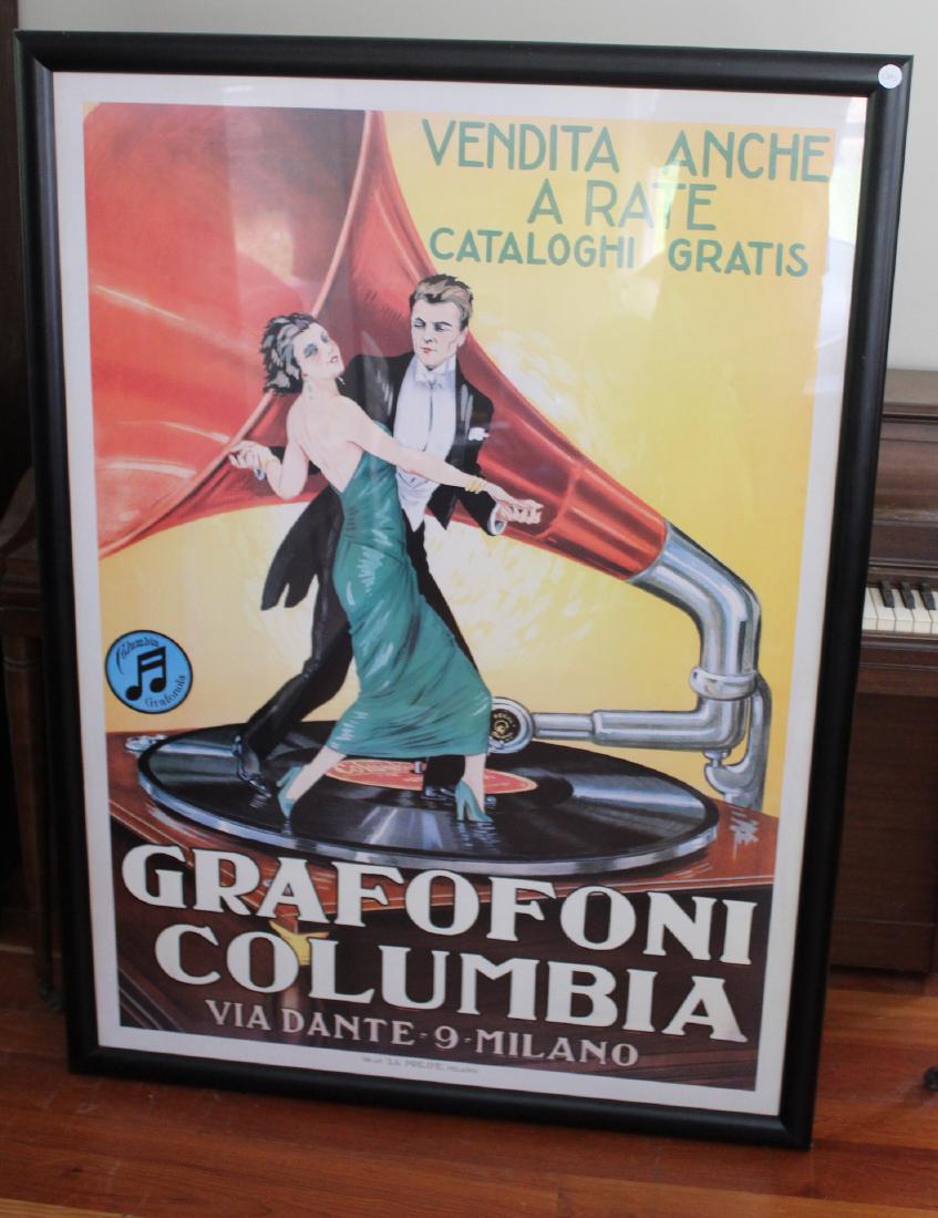 Italian Grafofoni Columbia Poster Milano (1 of 1)