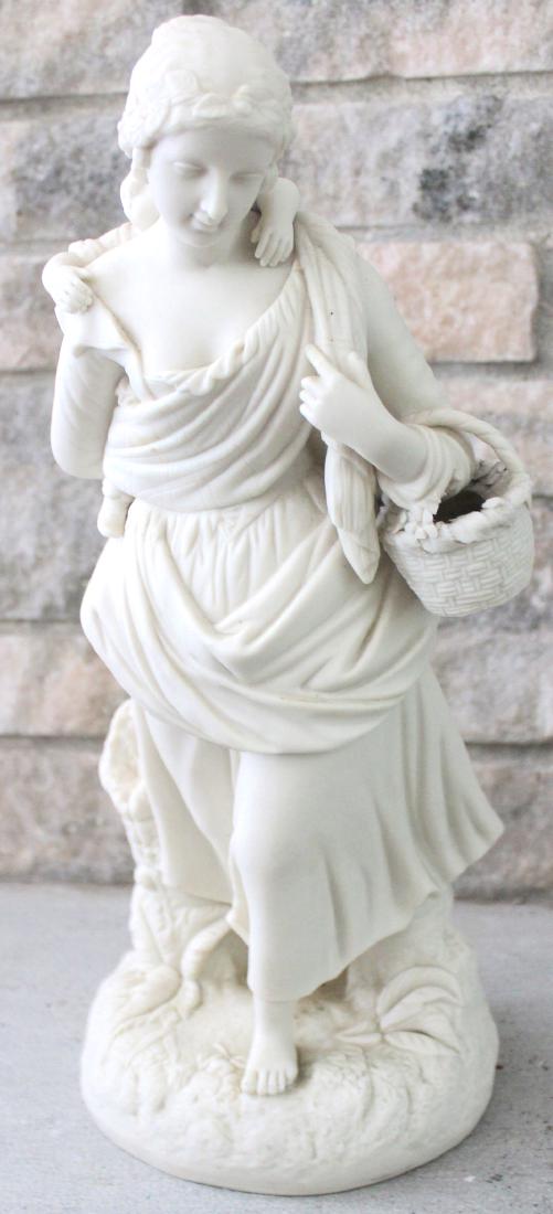 Parian Classical Statuary: 16"H.