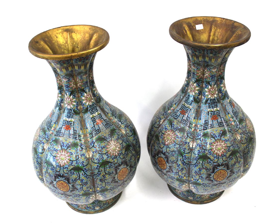 Pr. Antique Cloisonne  Vases (1 of 7)