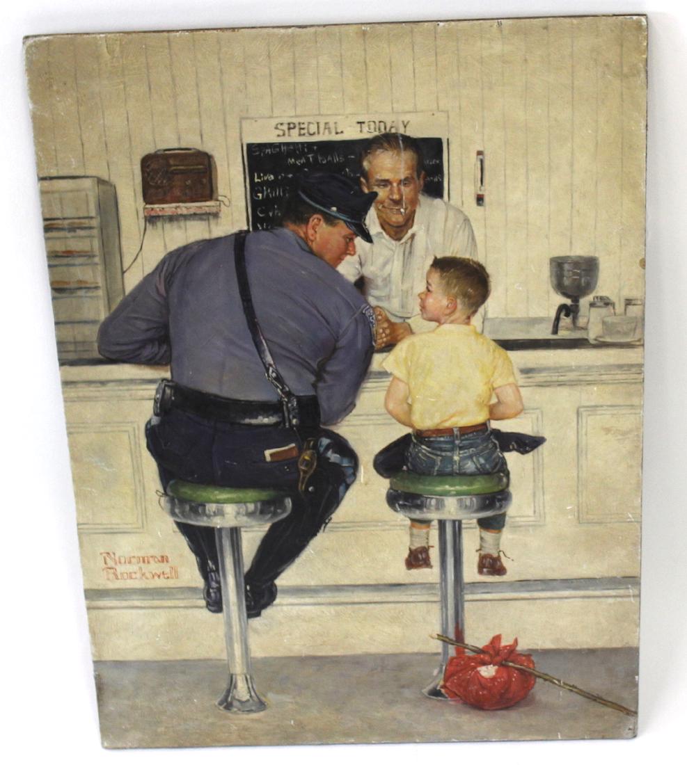 Oil on Panel after Norman Rockwell (1 of 3)