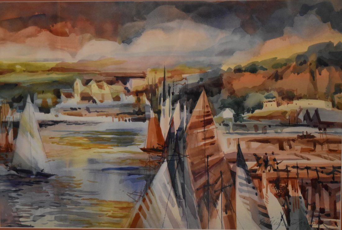 William Zorach; 20thC. American Watercolor Signed (1 of 5)