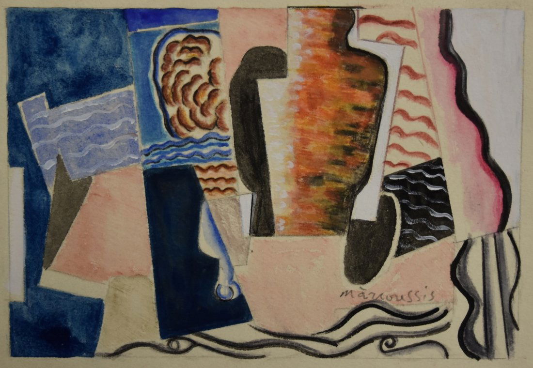 Louis Marcoussis(attributed to); 20thC. French Gouache (1 of 5)