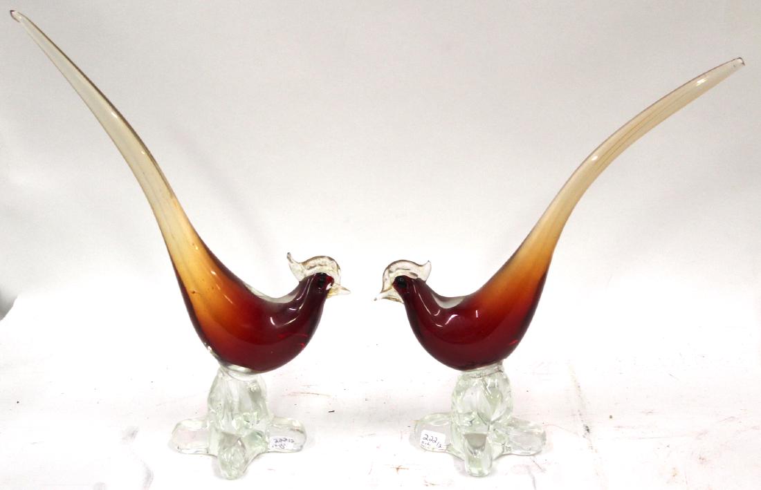 Pr. Murano Glass Bird Figures. (1 of 1)