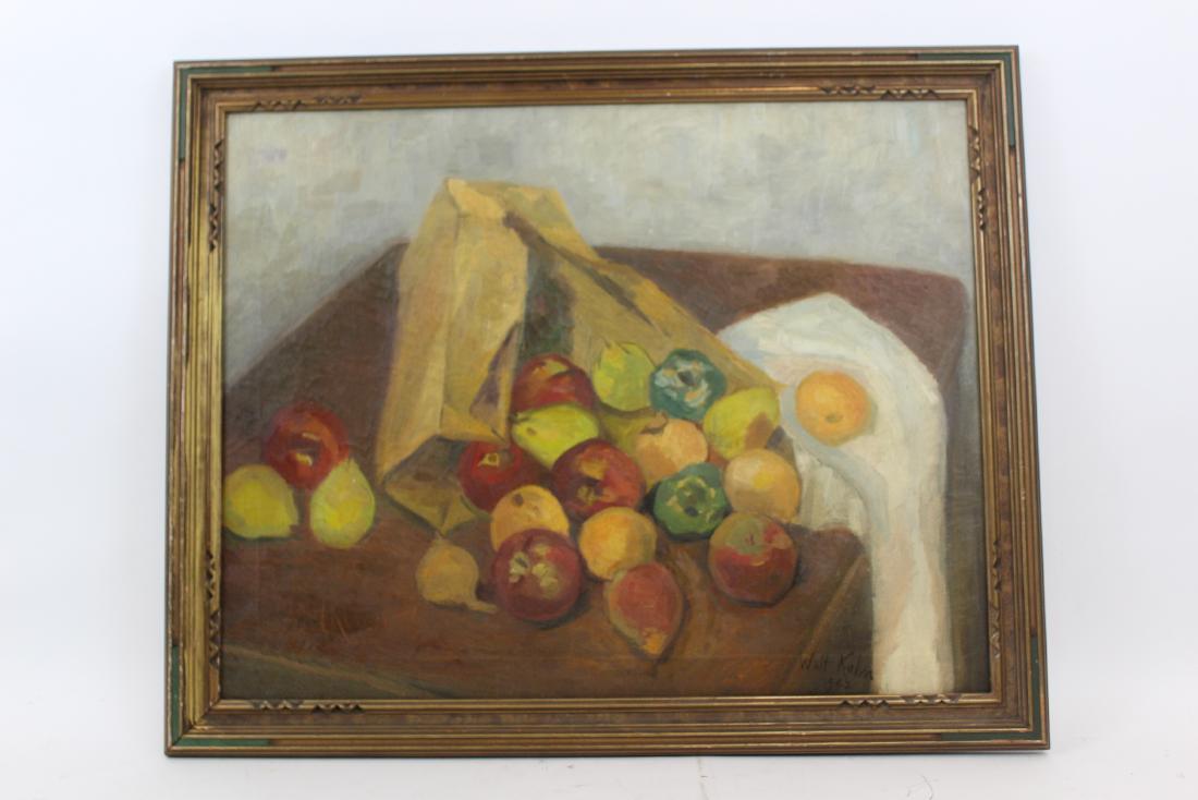 Walt Kuhn. Oil. Still Life With Apples. Sgd. (1 of 3)