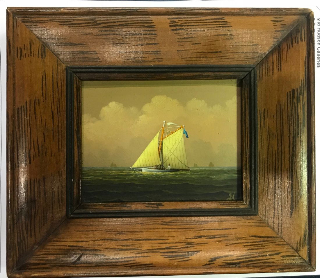 George Nemethy Oil. Saling Vessel. Sgd. (1 of 3)