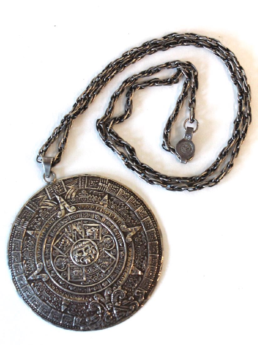 Mexican Sterling Silver Pendant and Chain (1 of 3)