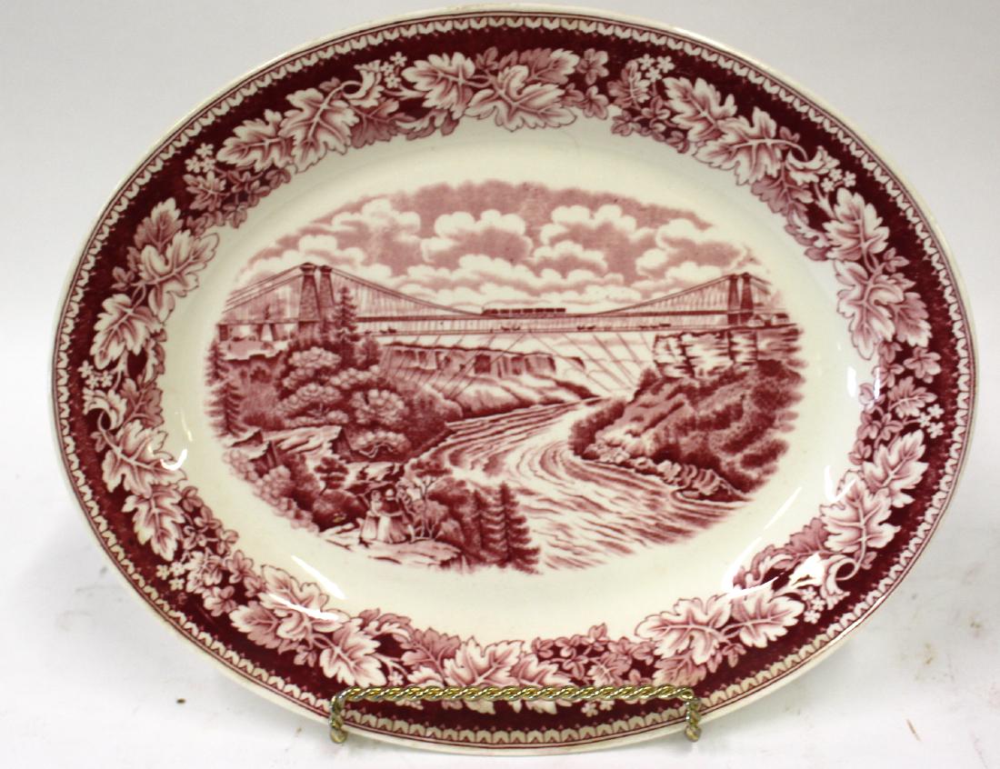Laughlin Platter. Train Over Niagra Falls (1 of 1)