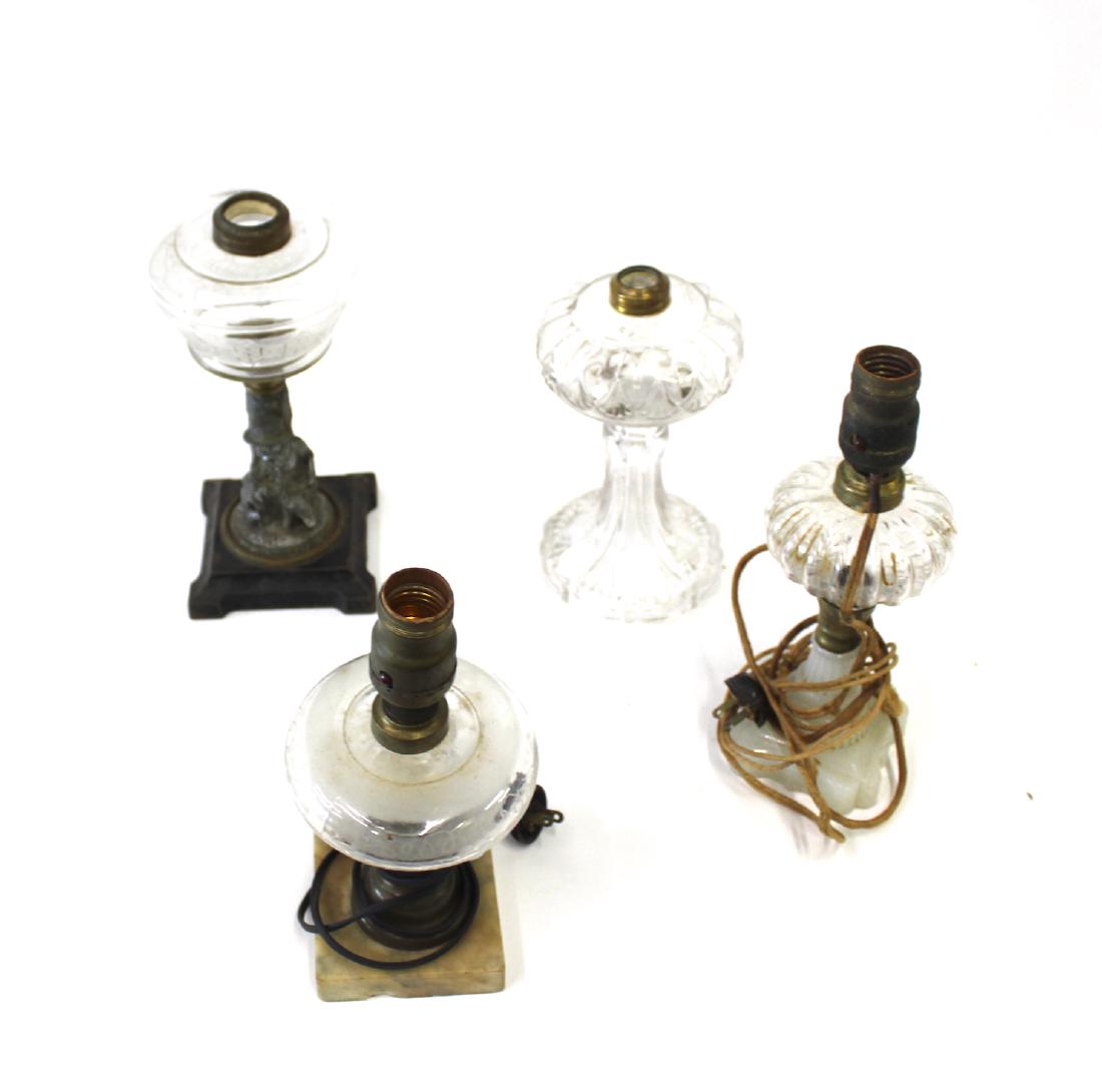American Pattern Glass Oil Lamps (4) (1 of 4)