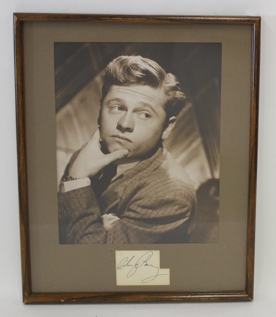 Mickey Rooney Photograph with Cut Signature (1 of 2)