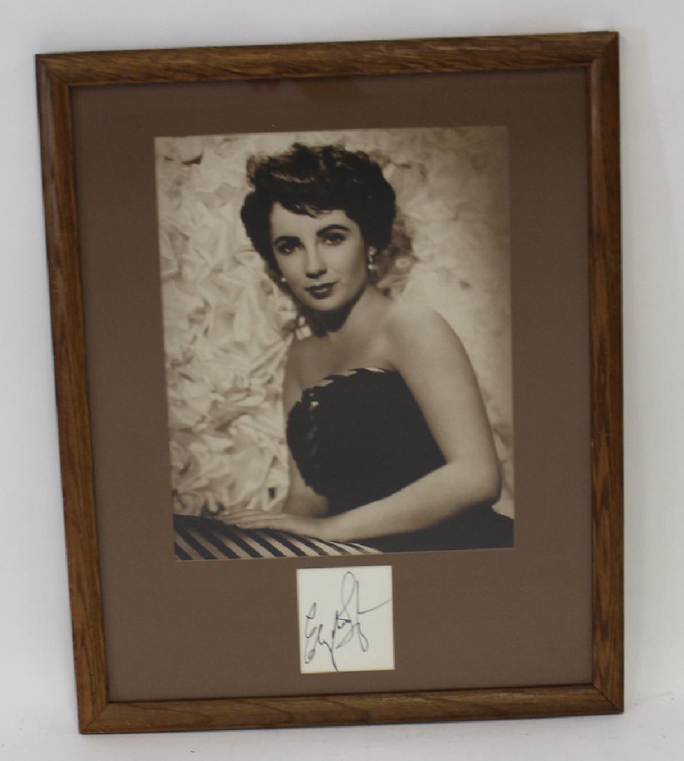Elizabeth Taylor Photograph with Cut Signature (1 of 3)