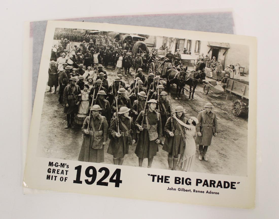 Movie Still The Big Parade 1924: MGM John Gilbert and Renee Adoree and with the negative from which it was made,8x10