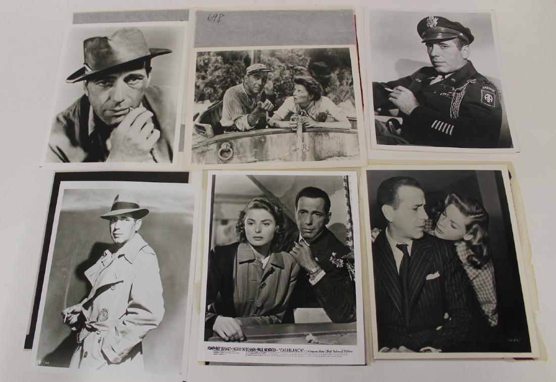 Humphrey Bogart Classic Photographs & Negs.(11): With Lauren Bacall; With Ingrid Bergman in Casablanca; with Katharine Hepburn in African Queen; And two portraits. All of the previous with the negatives from which they were made. The lot also includ