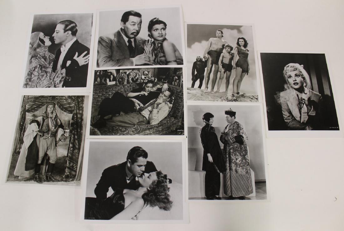 Hollywood Classic Photographs (27): Rudolf Valentino (3); Rudolf Valentin (4) Tarzan (11) William Holden with Gloria Swanson (5) Judy Holliday, cardboard stock (1) Ernest Borgnine, cardboard stock (1); a young Rita Hayworth still, cardb