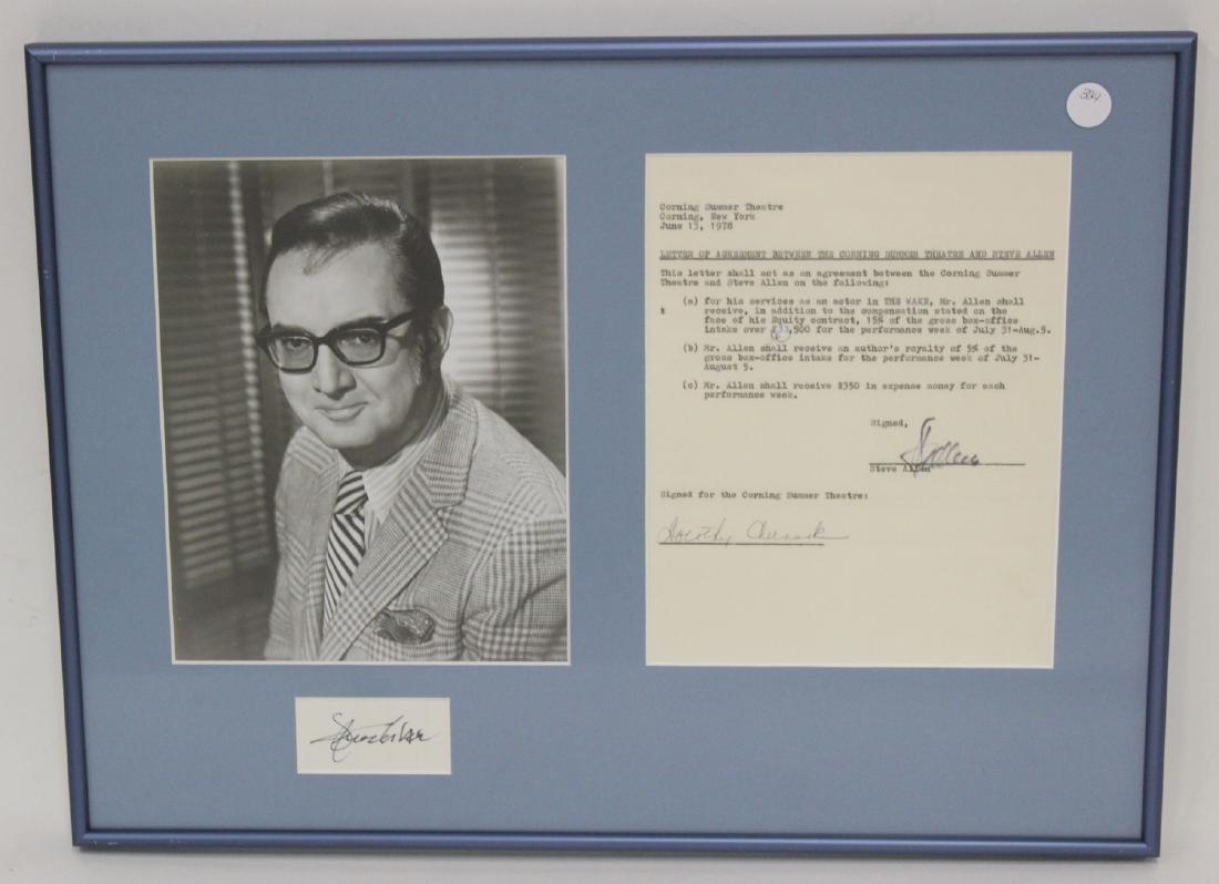 Steve Allen Photograph, Autograph & Letter (1 of 3)