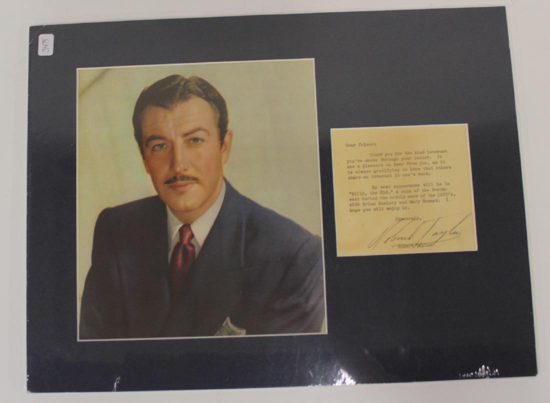 Robert Taylor Photograph with a Signed TLS (1 of 2)