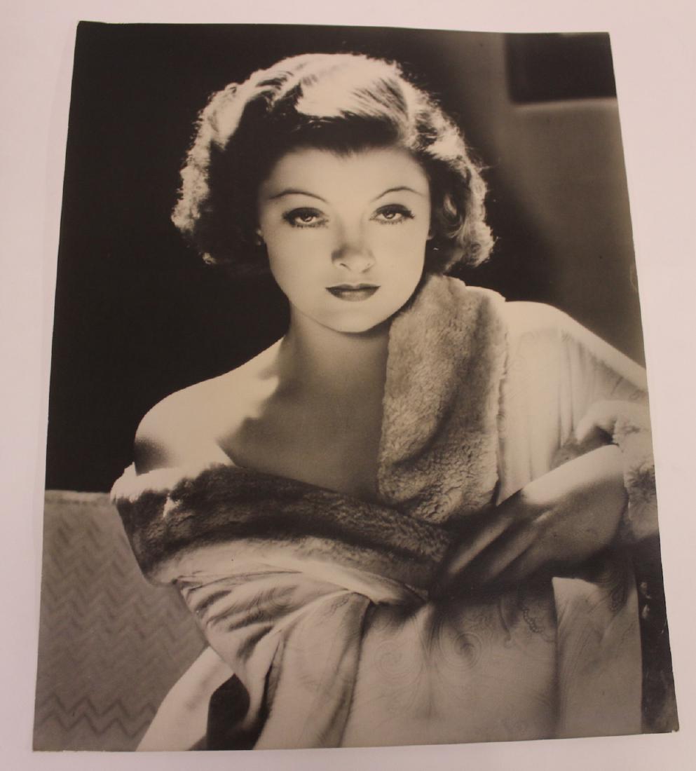 Myrna Loy Glamour Photograph.: Cardboard Stock. 11 x 14